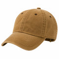 Gorra de béisbol talla única de tejido aterciopelado marrón - ajustable con visera curva