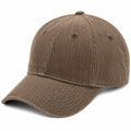 Gorra de béisbol de talla única de pana marrón - visera curva para uso diario