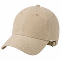 Gorra de béisbol talla única beige de tejido acanalado ajustable