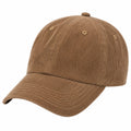 Gorra de béisbol talla única de pana marrón ajustable de estilo casual