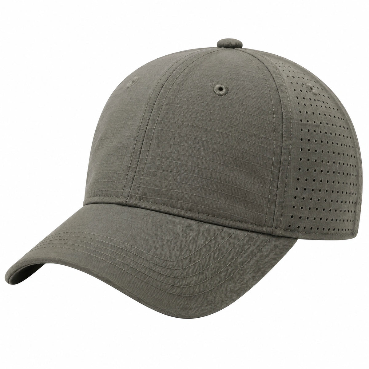 Gorra de béisbol talla única textil gris verdoso transpirable para uso diario