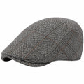 Gorra plana de talla única en tejido gris estilo clásico