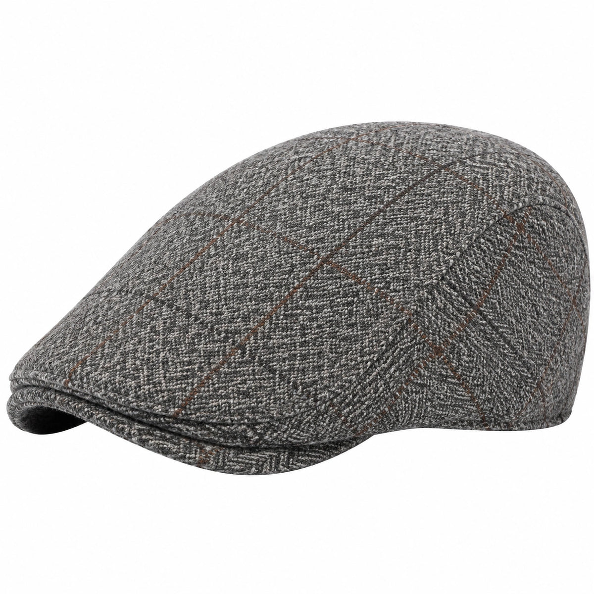 Gorra plana de talla única en tejido gris estilo clásico
