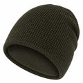Gorro de punto talla única verde oliva - forro suave para uso diario