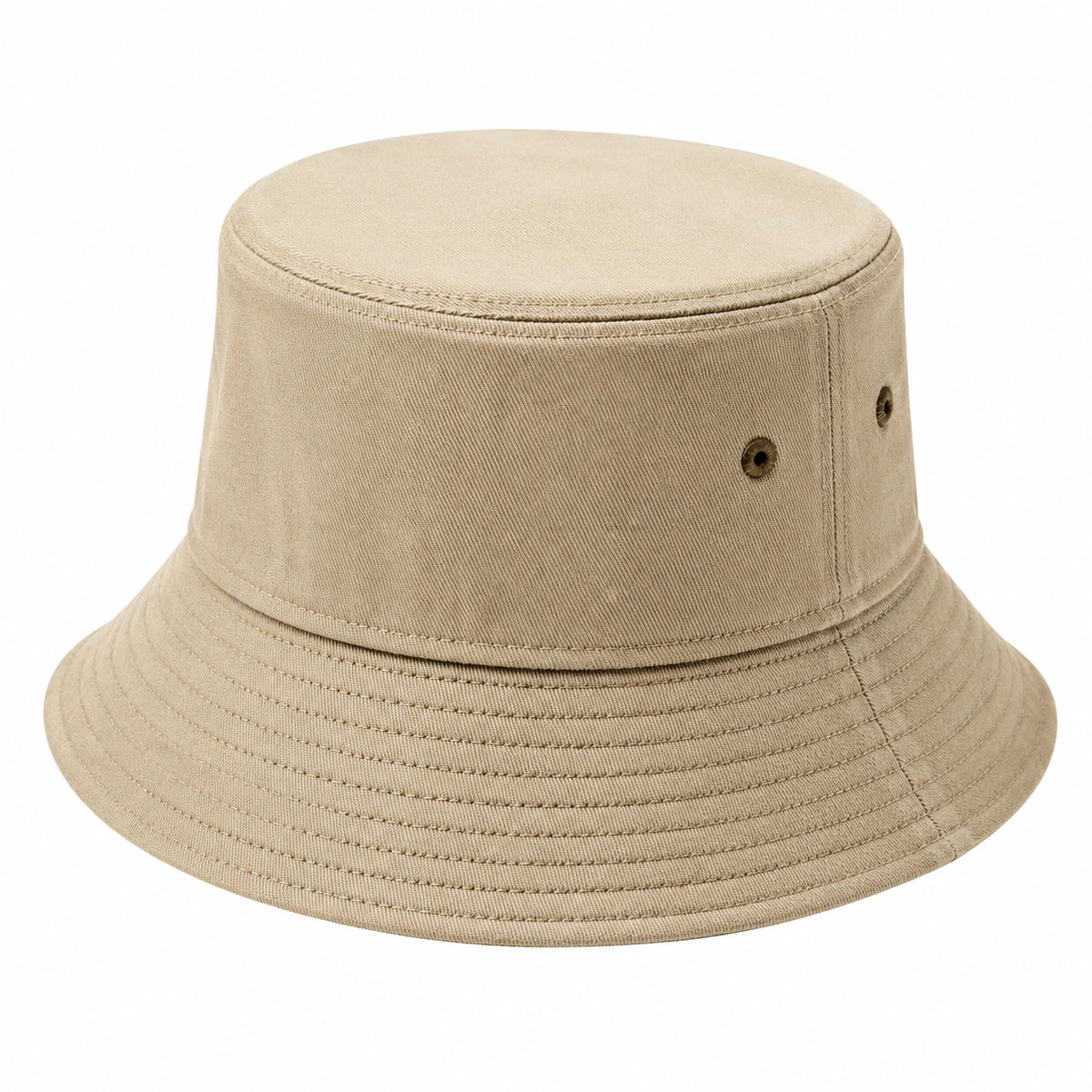 Sombrero tipo pescador talla única de tejido beige para uso diario con ala flexible