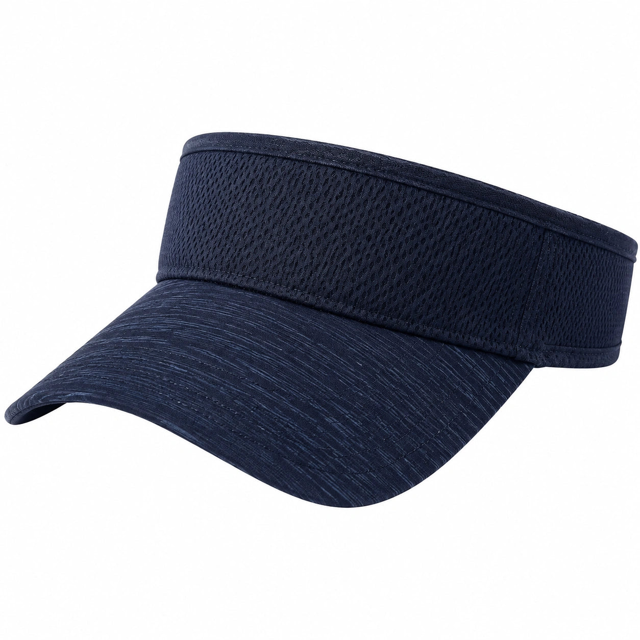 Visera deportiva de talla única en poliéster azul marino transpirable