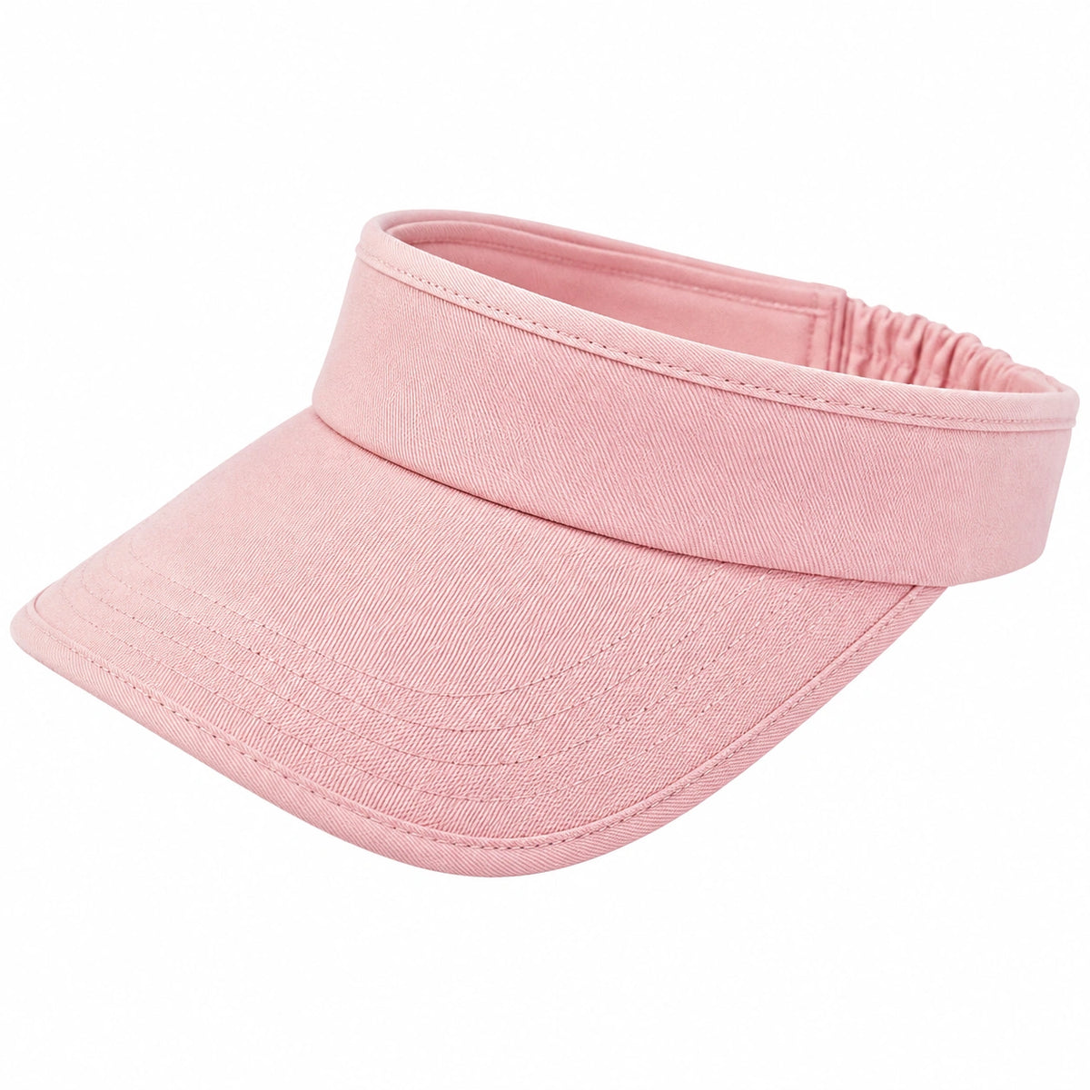 Visera deportiva talla única de tejido rosa - ajuste elástico para exterior